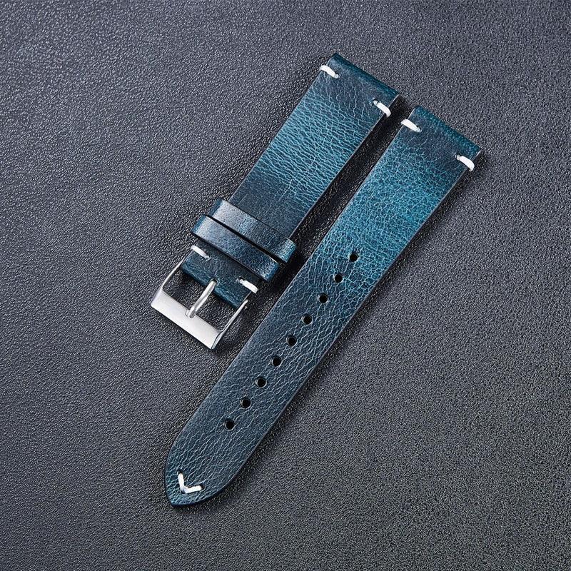 Vintage Genuine Leather Strap with Quick Release Bar - watchband.direct
