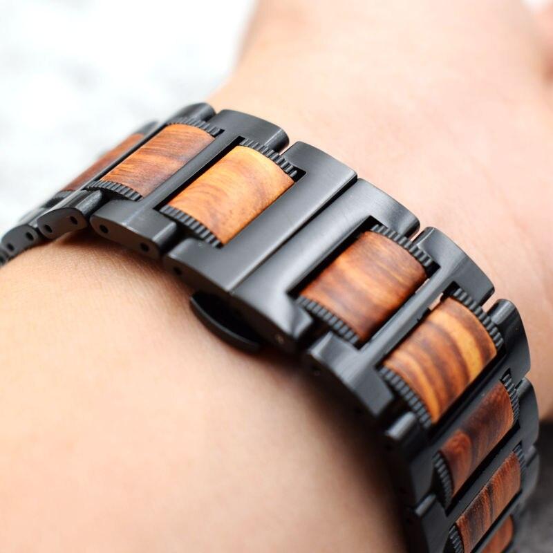 Wooden Metal Bracelet For Apple Watch - watchband.direct